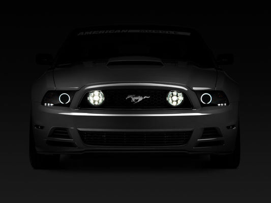 Raxiom 13-14 Ford Mustang GT CCFL Halo Fog Lights (Smoked) Raxiom