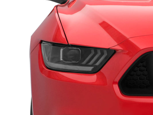 Raxiom 15-17 Ford Mustang Projector Headlights OEM HID Bulbs- Black Housing (Clear Lens) Raxiom