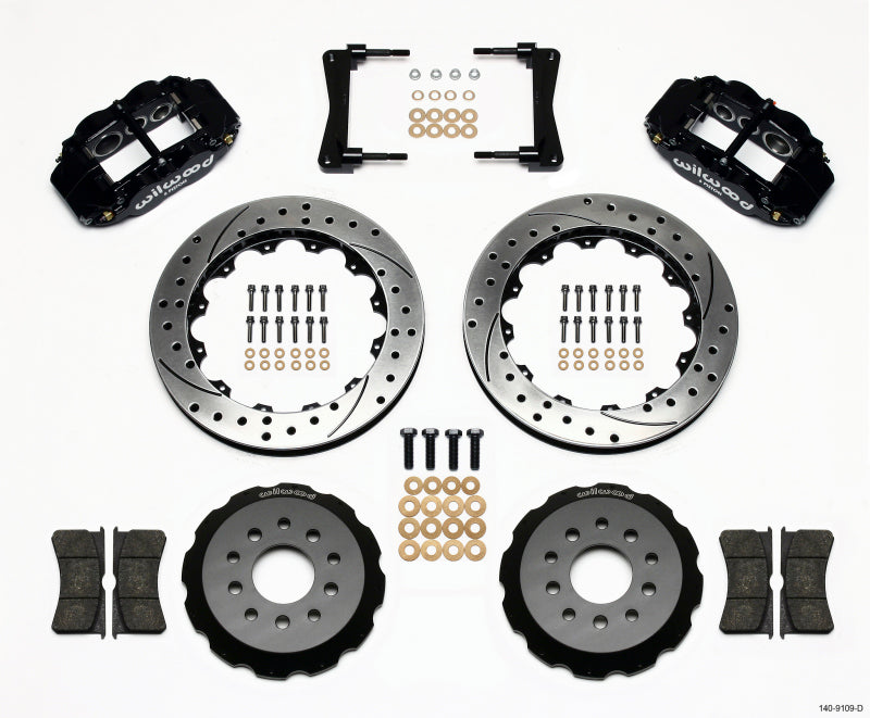 Wilwood Narrow Superlite 6R Front Hat Kit 13.06in Drilled 2005-2014 Mustang Wilwood