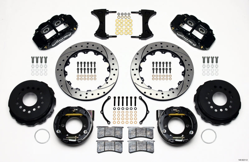 Wilwood Narrow Superlite 4R Rear P-Brk Kit 12.88in Drilled 2005-2014 Mustang Wilwood