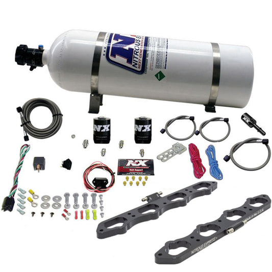 Nitrous Express Ford Coyote 5.0L V8 Nitrous Wet Port Plate Kit w/15lb Bottle Nitrous Express