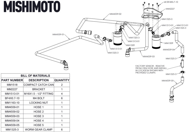 Mishimoto 18+ Ford F-150 2.7L EcoBoost Baffled Oil Catch Can Kit - Clear Mishimoto
