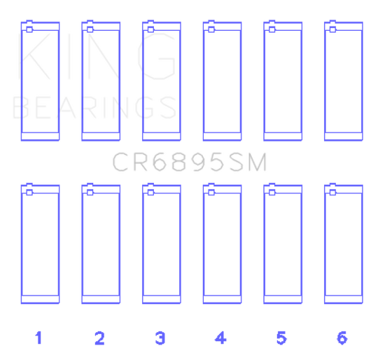 King Engine Bearings Ford Ecoboost 3.5L V6 (Size +0.50mm) Connecting Rod Bearing Set King Engine Bearings