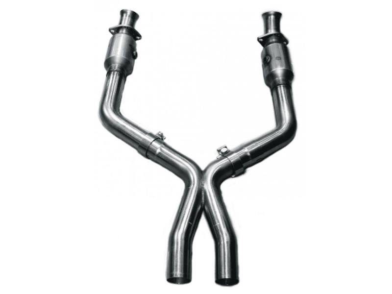 Kooks 11-14 Ford Mustang GT 5.0L 4V 3in x 2 3/4in OEM Exhaust GREEN Cat X Pipe Kooks HDR Req Hellhorse Performance