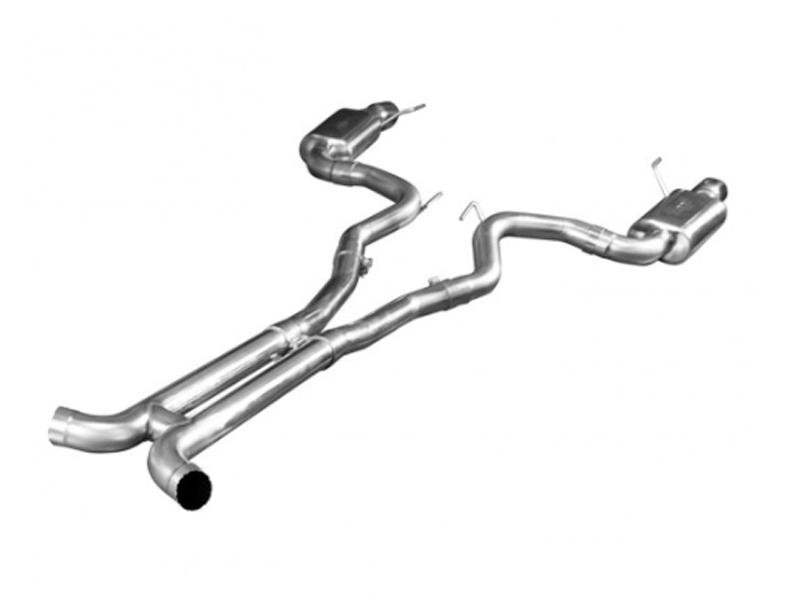 Kooks 15+ Mustang 5.0L 4V Convertible 3in CB w/ H-Pipe 4in Slash Cut Black Tips Exhaust Hellhorse Performance