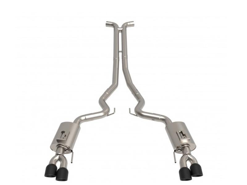 Kooks 2018+ Mustang 5.0L 4V Conv/Coupe Cat-back Exhaust Connect to OEM Conn Point Polished Tips Hellhorse Performance