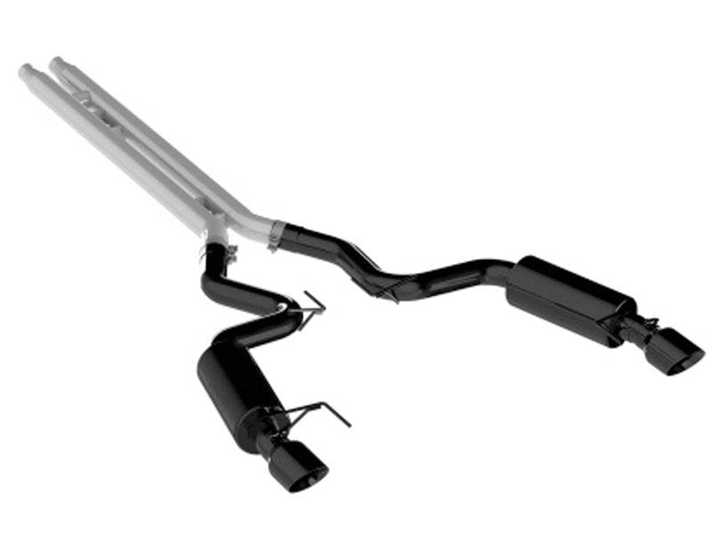 MBRP 15 Ford Mustang GT 5.0 Convertible Black 3in Cat Back Dual Split Rear Exit (Street Version) Hellhorse Performance