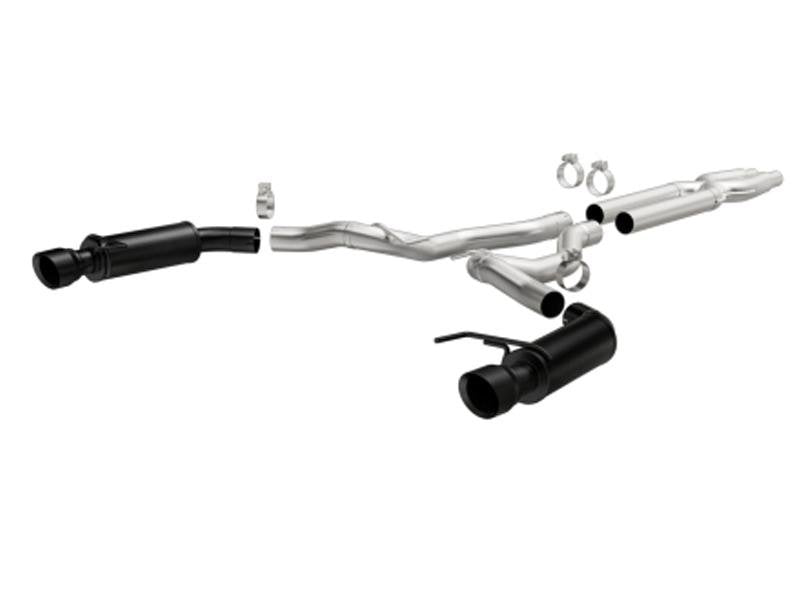 MagnaFlow Cat-Back 15-16 Ford Mustang 5.0L V8 Competition SS 3in Dual Split Rear 4.5in Black Tips Hellhorse Performance
