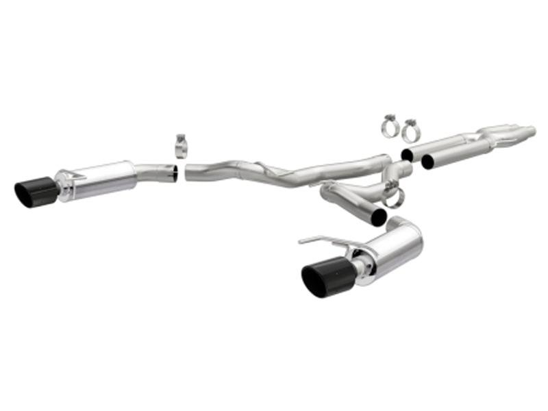 MagnaFlow Cat-Back 2016 Ford Mustang GT 5.0L V8 Carbon Fiber Tips Hellhorse Performance