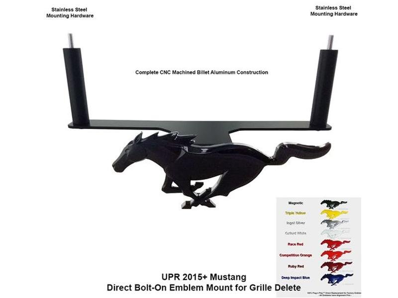 UPR Products 15-19 Mustang Pony Mounting Bracket White Platinum Emblem Hellhorse Performance®