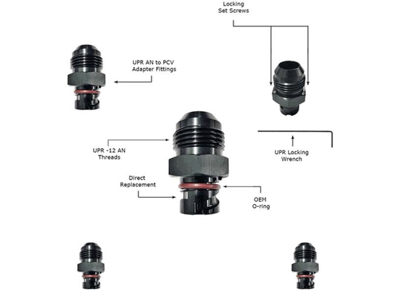 UPR Products PCV Delete fitting -10AN (11-17 Mustang/GT500/GT350) Hellhorse Performance®