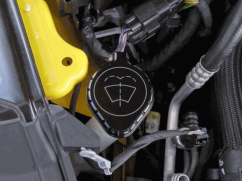 UPR Products Windshield Washer Cap Billet Engraved Satin (15-17 Mustang) Hellhorse Performance®