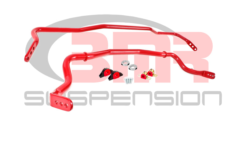 BMR 15-17 S550 Mustang Front & Rear Sway Bar Kit w/ Bushings - Red BMR Suspension