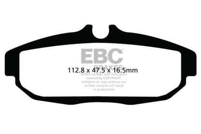 EBC 12 Ford Mustang 5.8 Supercharged (GT500) Shelby Redstuff Rear Brake Pads EBC