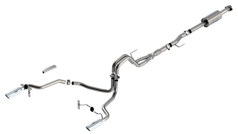 Borla F-150 2021 5.0L 4dr CC SB EC STB Lariat/KR/Platinum/LTD 3/2.25 SRE Cat-Back ATAK CHR Tips Borla