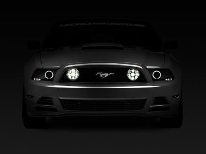 Raxiom 13-14 Ford Mustang GT CCFL Halo Fog Lights (Smoked) Raxiom