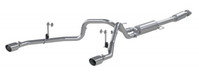 MBRP 2021+ F-150 2.7L/ 3.5L Ecoboost, 5.0L 3in Cat Back 2.5in Dual Split Rear - Aluminized Steel MBRP