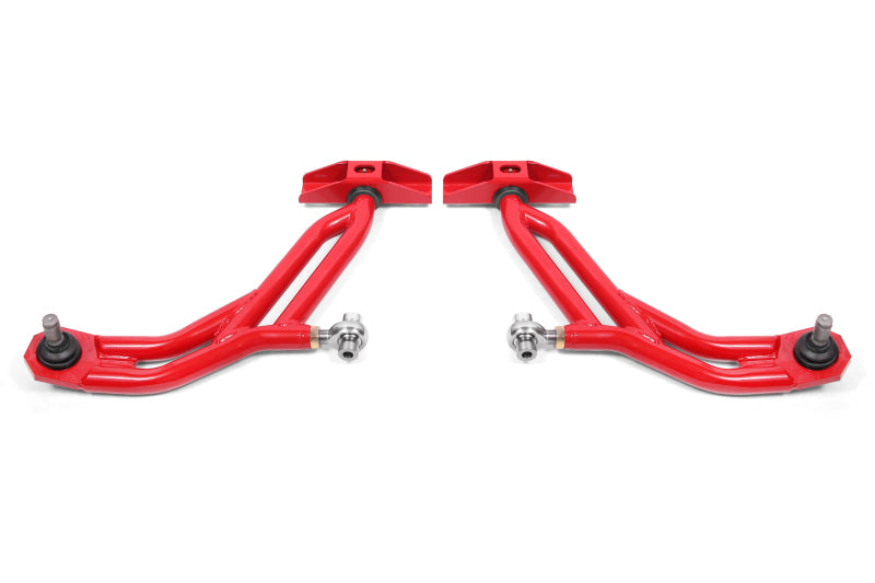 BMR 10-14 Ford Mustang Adj. Lower A-Arms Delrin/Rod End w/ 19mm STD. Ball Joint - Red BMR Suspension