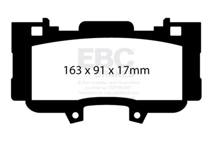 EBC 15+ Ford Mustang 2.3 Turbo Performance Pkg Redstuff Front Brake Pads EBC