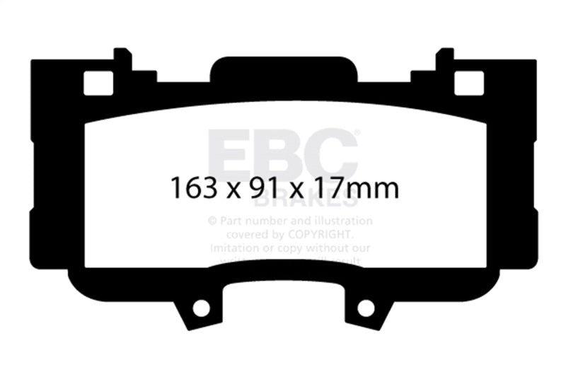 EBC 15+ Ford Mustang 2.3 Turbo Performance Pkg Yellowstuff Front Brake Pads EBC