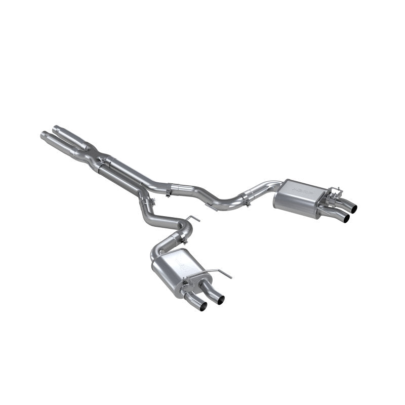 MBRP 16-20 Ford GT350/GT350R Dual Quad Split Rear Outlet 3in Cat Back T304 Exhaust MBRP
