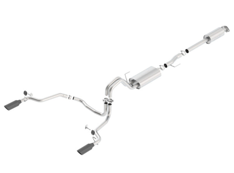 Borla 15-17 F-150 2.7/3.5L V6 EcoBoost / 5.0L V8 Black Chrome Cat-Back Touring Exhaust Borla