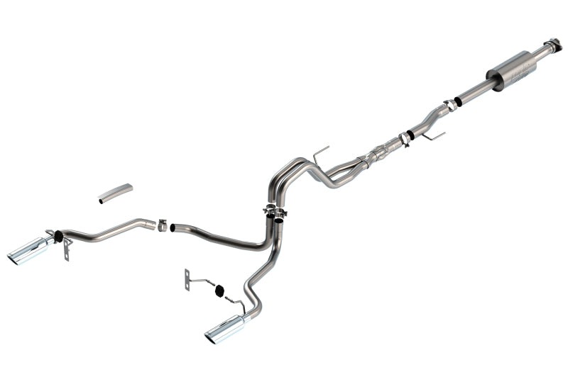 Borla F-150 2021 5.0L 4dr CC SB EC STB Lariat/KR/Platinum/LTD 3/2.25 SRE Cat-Back ATAK CHR Tips Borla