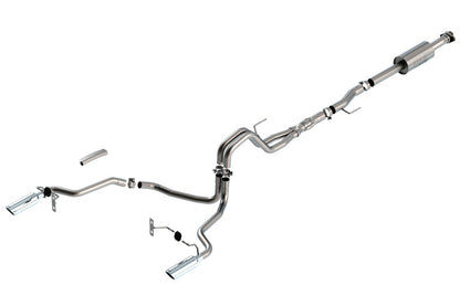 Borla F-150 2021 5.0L 4dr CC SB EC STB Lariat/KR/Platinum/LTD 3/2.25 SRE Cat-Back ATAK CHR Tips Borla