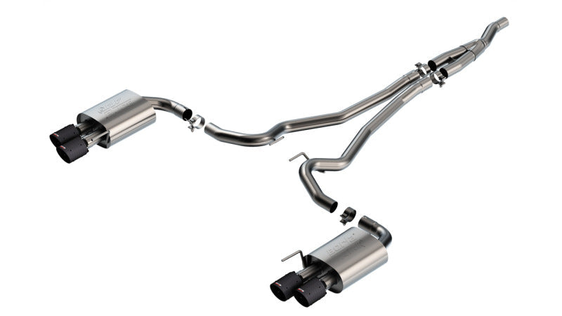 Borla 2024 Ford Mustang 2.3L Ecoboost ATAK Catback Exhaust CF BA w/ Quad Tips - Non-Active Borla