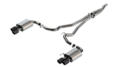 Borla 2024 Ford Mustang 2.3L Ecoboost ATAK Catback Exhaust CF BA w/ Quad Tips - Non-Active Borla