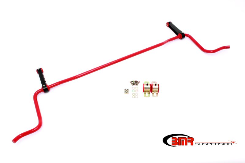 BMR 05-10 S197 Mustang Rear Solid 22mm Sway Bar Kit w/ Bushings & Billet Links - Red BMR Suspension