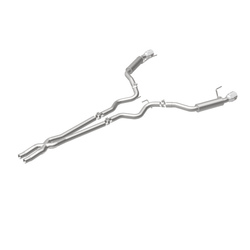 MagnaFlow Cat Back, SS, 2.5in, Competition, Dual Split Polished 4.5in Tips 2015 Ford Mustang V6 3.7L Magnaflow