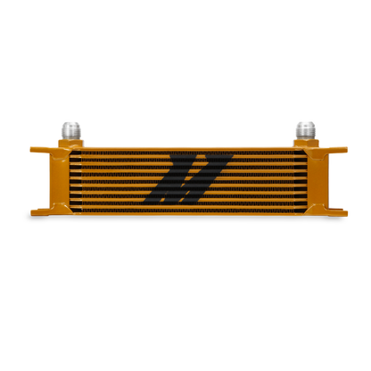 Mishimoto Universal 10 Row Oil Cooler - Gold Mishimoto