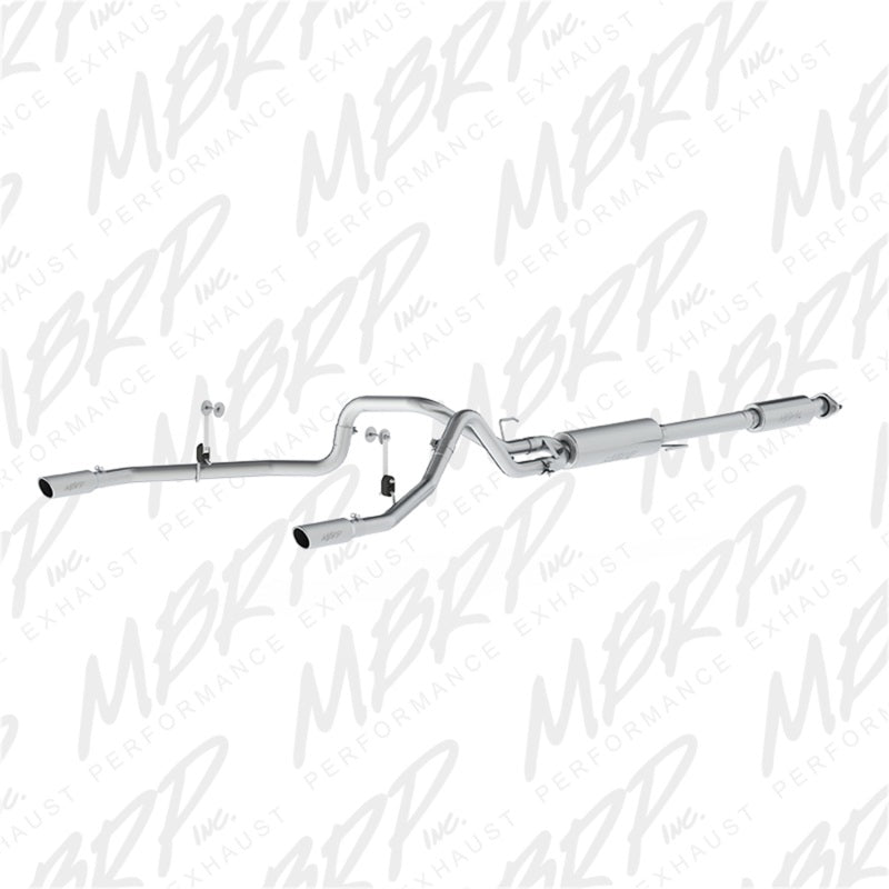 MBRP 2015 Ford F-150 5.0L 3in Cat Back Dual Split Rear Exit T409 Exhaust System MBRP