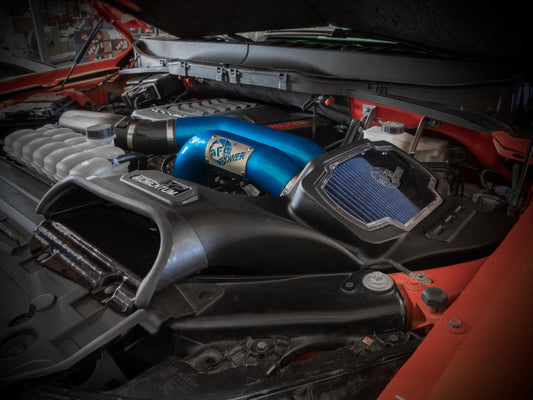 aFe 21-22 Ford F-150 Raptor V6-3.5L(tt) Momentum XP Cold Air Intake System - Blue w/ Pro 5R Filter aFe