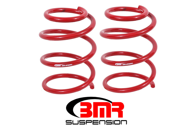 BMR 05-14 S197 Mustang GT Front Handling Version Lowering Springs - Red BMR Suspension