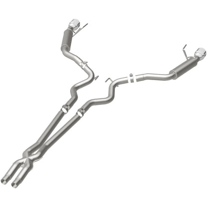 MagnaFlow Cat Back, SS, 2.5in, Competition, Dual Split Polished 4.5in Tips 2015 Ford Mustang V6 3.7L Magnaflow