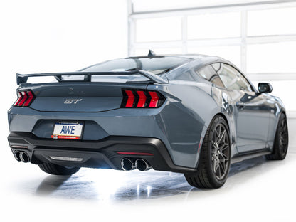 AWE 2024 Ford Mustang GT Fastback S650 RWD SwitchPath Catback Exhaust w/ Quad Chrome Silver Tips AWE Tuning