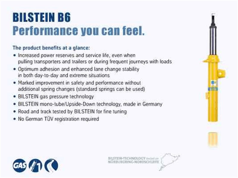 Bilstein B6 15-17 Ford Mustang GT V6 Front Monotube Strut Assembly Bilstein
