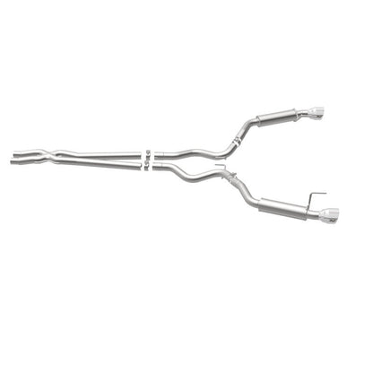 MagnaFlow Cat Back, SS, 2.5in, Competition, Dual Split Polished 4.5in Tips 2015 Ford Mustang V6 3.7L Magnaflow