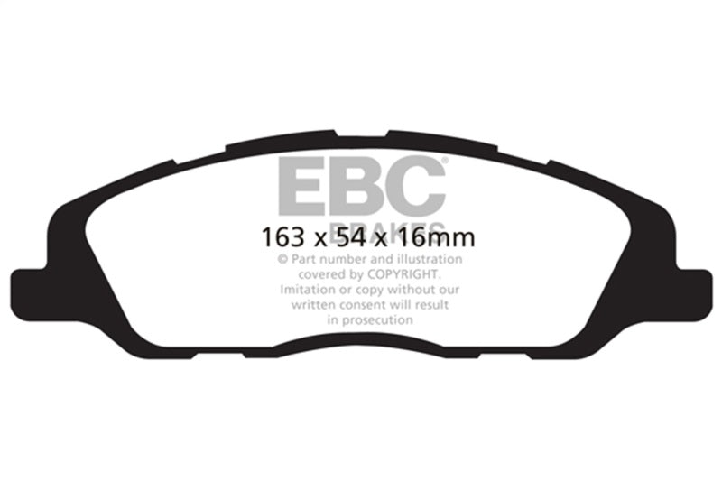 EBC 13-14 Ford Mustang 3.7 (A/T+Performance Pkg) Yellowstuff Front Brake Pads EBC