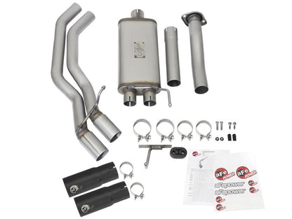 aFe Rebel Exhausts 3in SS Cat-Back 15-16 Ford F-150 EcoBoost V6 2.7/3.5L V8 5.0L w/ Black Tips aFe