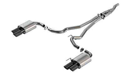 Borla 2024 Ford Mustang Ecoboost 2.3L ATAK Catback Exhaust Black Chrome w/ Quad Tip - Non-Active Borla