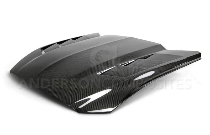 Anderson Composites 15-17 Ford Mustang (Excl. GT350/GT350R) Heat Extractor Double Sided Hood Anderson Composites