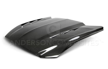 Anderson Composites 15-17 Ford Mustang (Excl. GT350/GT350R) Heat Extractor Double Sided Hood Anderson Composites