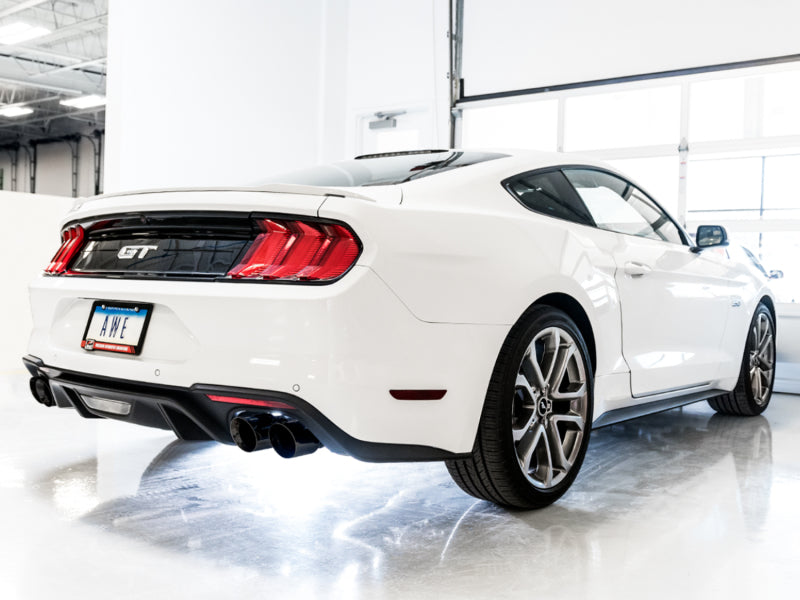 AWE Tuning 2018+ Ford Mustang GT (S550) Cat-back Exhaust - Touring Edition (Quad Diamond Black Tips) AWE Tuning