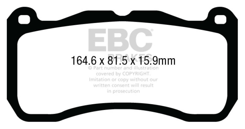 EBC 13-14 Ford Mustang 5.8 Supercharged (GT500) Shelby Redstuff Front Brake Pads EBC