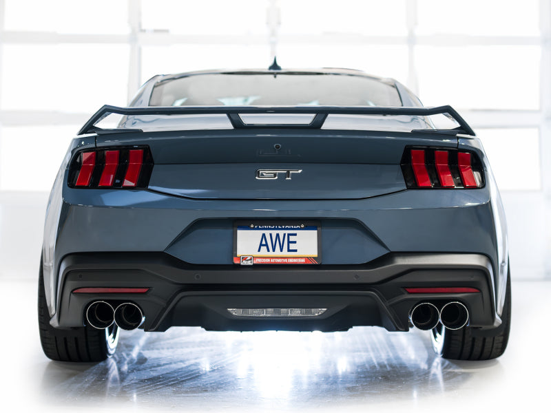 AWE 2024 Ford Mustang GT Fastback S650 RWD SwitchPath Catback Exhaust w/ Quad Chrome Silver Tips AWE Tuning