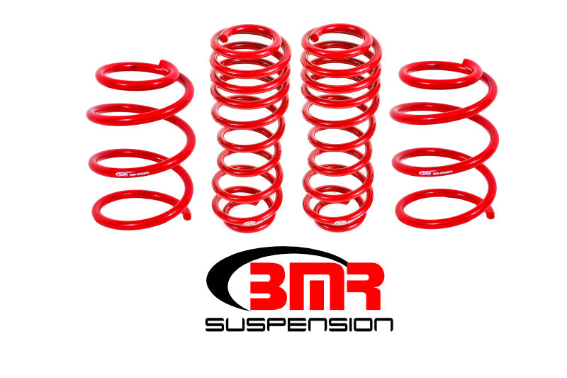BMR 05-14 S197 Mustang GT Handling Version Lowering Springs (Set Of 4) - Red BMR Suspension