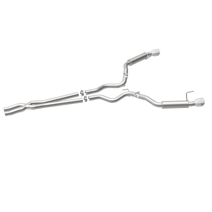 MagnaFlow Cat Back, SS, 2.5in, Competition, Dual Split Polished 4.5in Tips 2015 Ford Mustang V6 3.7L Magnaflow